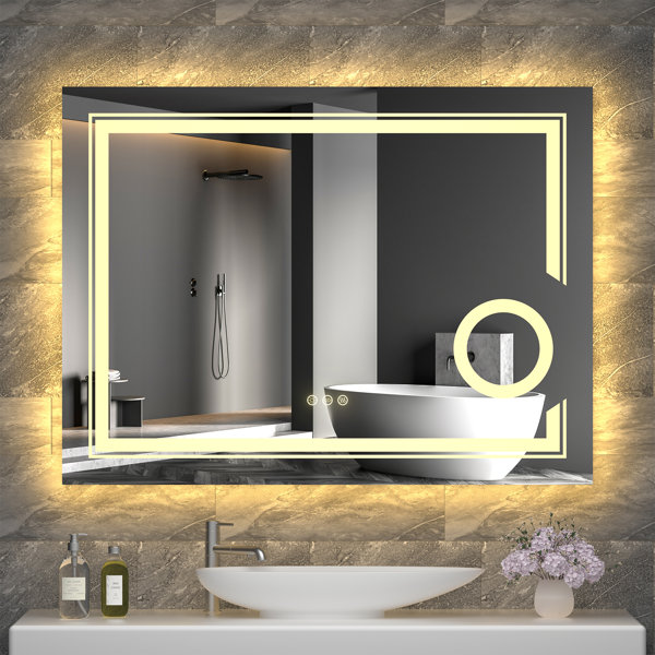 Wayfair bathroom mirrors with outlet lights